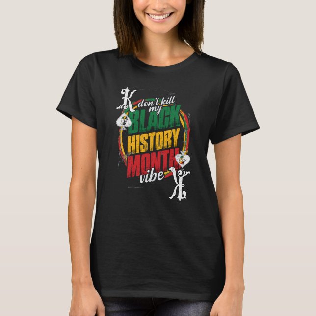 Camiseta Black History Month Proud Black Poker Player Appar (Anverso)