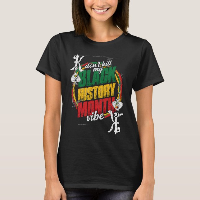 Camiseta Black History Month Proud Black Poker Player Appar (Anverso)