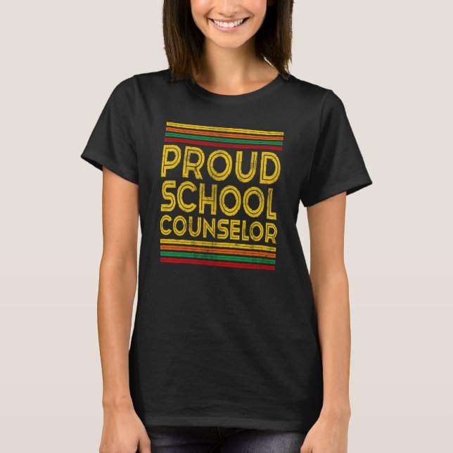Camiseta Black History Month Proud School Counselor (Anverso)