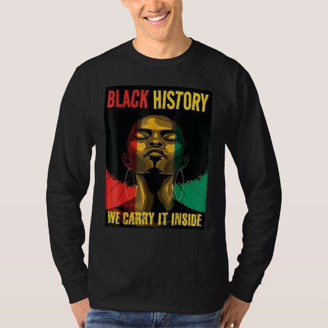 Camiseta Black History Month Queen Melanin Afro African Pri (Anverso)