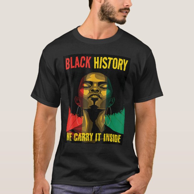 Camiseta Black History Month Queen Melanin Afro African Pri (Anverso)