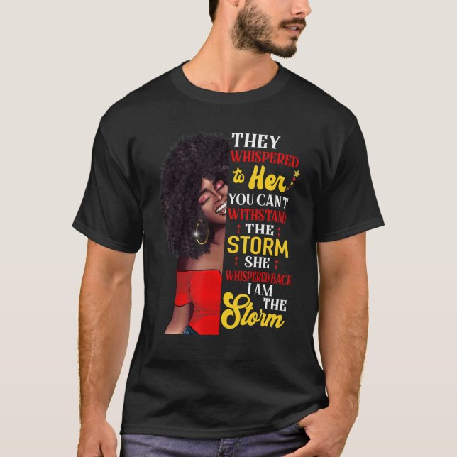 Camiseta Black History Month Shirt African Woman Afro I Am  (Anverso)
