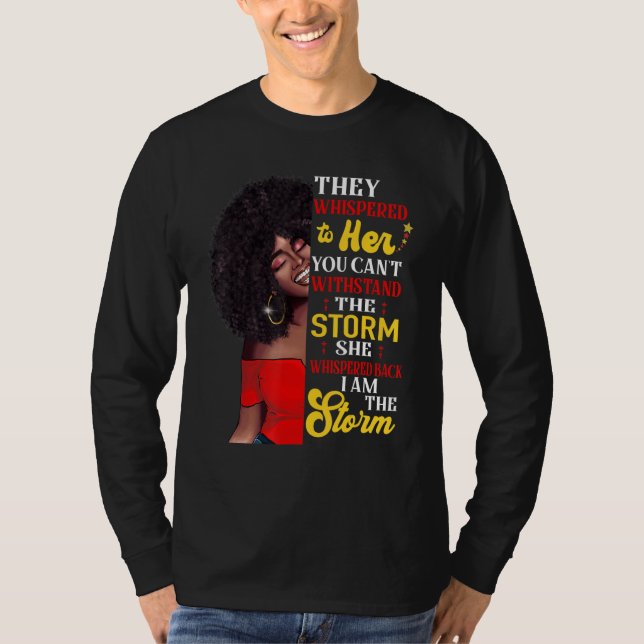 Camiseta Black History Month Shirt African Woman Afro I Am  (Anverso)