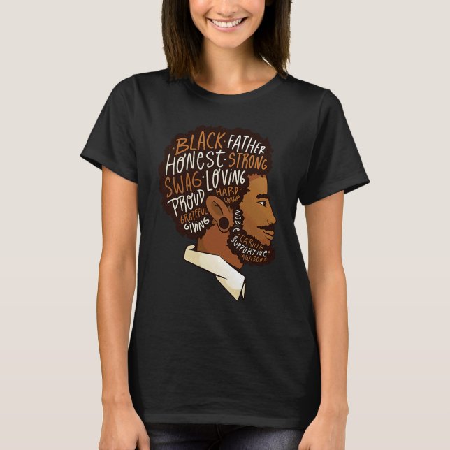 Camiseta Black History Month Strong Father Proud DNA Roots  (Anverso)