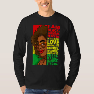 Camiseta Black History Month Teacher Women African Teachers