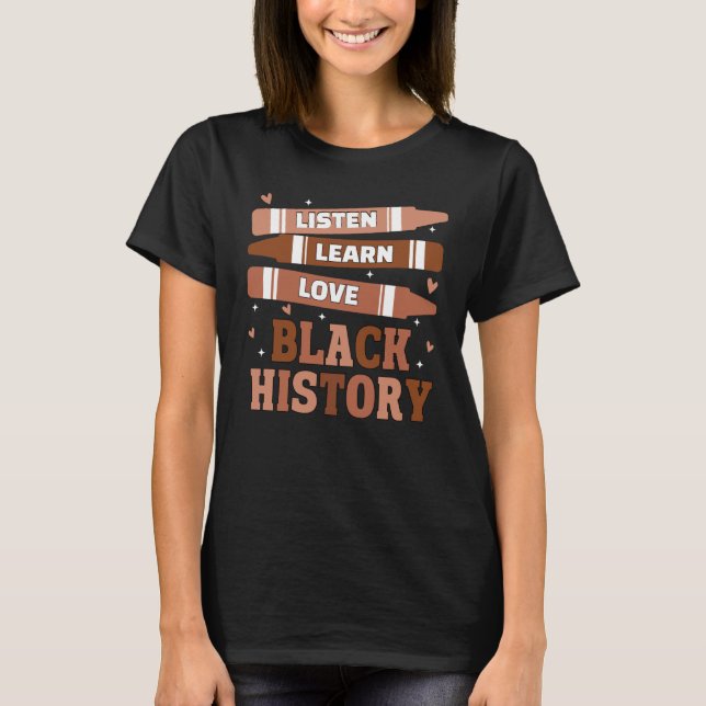 Camiseta Black History Month Teachers Kids African Melanin  (Anverso)