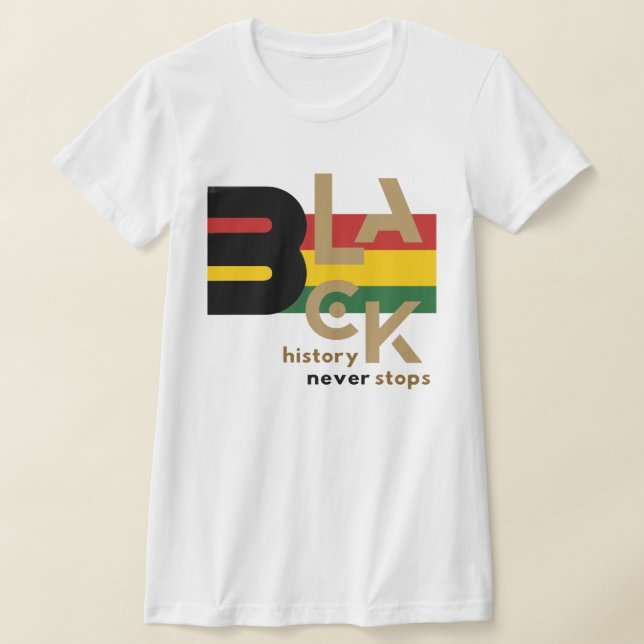 Camiseta Black History Never Stops BHM Graphic Tee (Distribución)