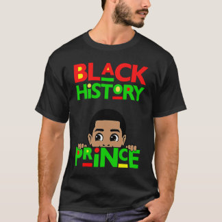 Camiseta Black History Prince Melanin Boy Son Bruh Brown Sk