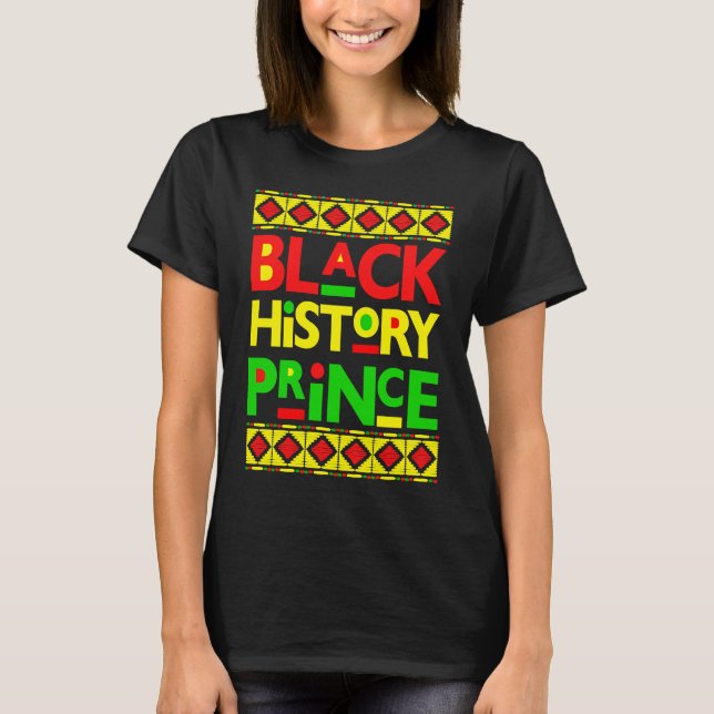 Camiseta Black History Prince Melanin Boy Son Bruh Brown Sk (Anverso)