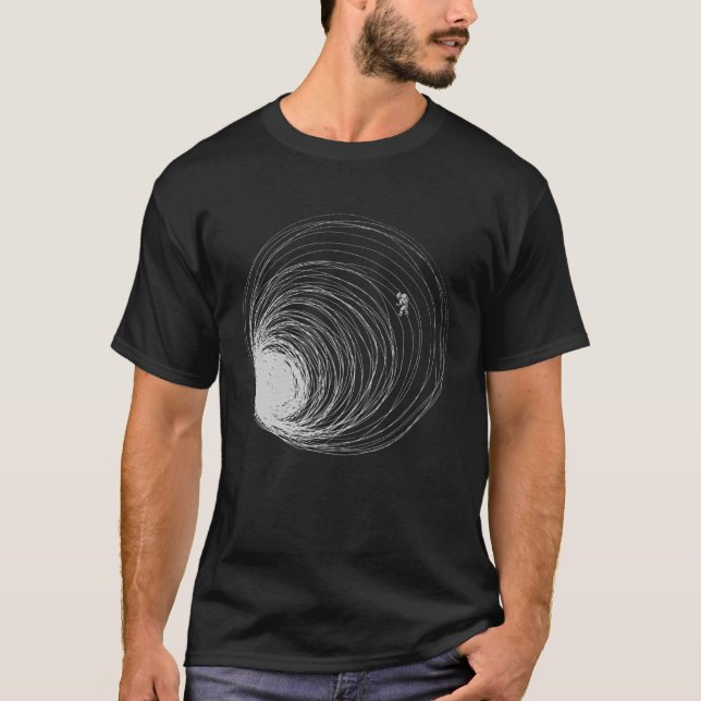 Camiseta Black Hole Astronaut Lost Space Illustration Unive (Anverso)