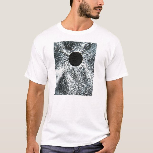 Camiseta Black Hole, luz masculina (Anverso)