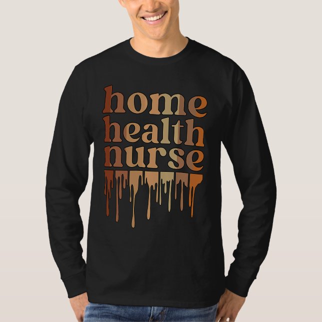 Camiseta Black Home Health Nurse African American Home Heal (Anverso)