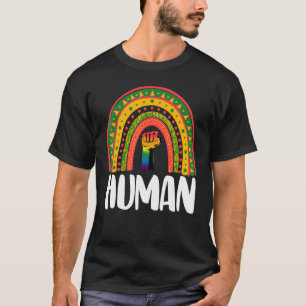 Camiseta Black Human Power Rainbow Women African Black Hist