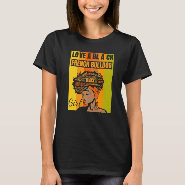 Camiseta Black Independence Day - French Bulldog Girl Premi (Anverso)