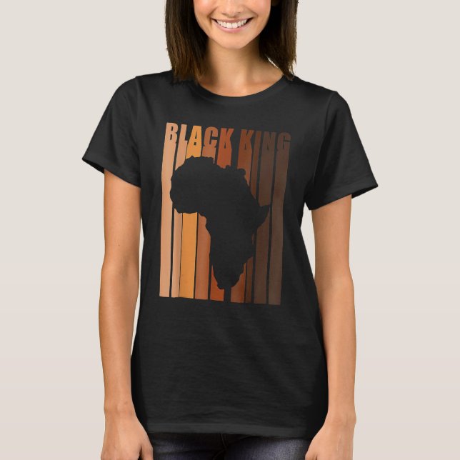 Camiseta Black King Black History Month Melanin Afro Frican (Anverso)