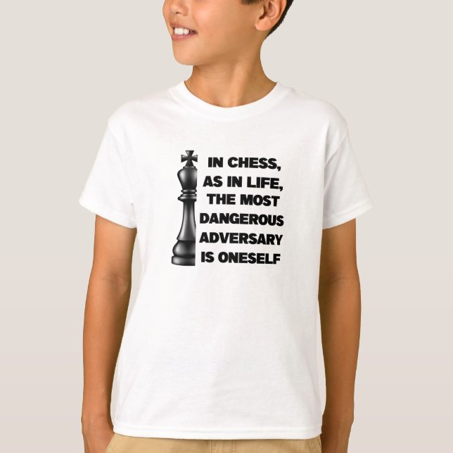 Camiseta Black King Chess Pieza Wisdom Power Strategy (Anverso)