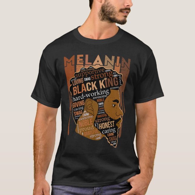 Camiseta Black King  for Boys Men History Month Africa Trib (Anverso)