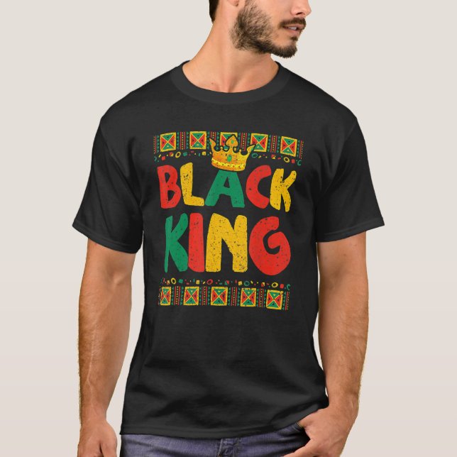 Camiseta Black King History Month Proud Afro African Queen  (Anverso)