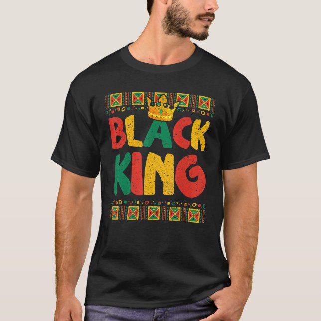 Camiseta Black King History Month Proud Afro African Queen  (Anverso)