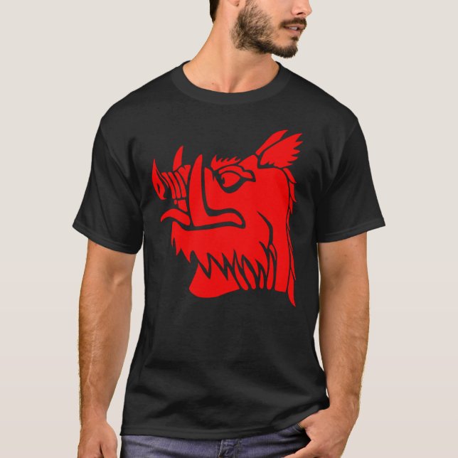 Camiseta Black knight boar Classic T-Shirt (Anverso)