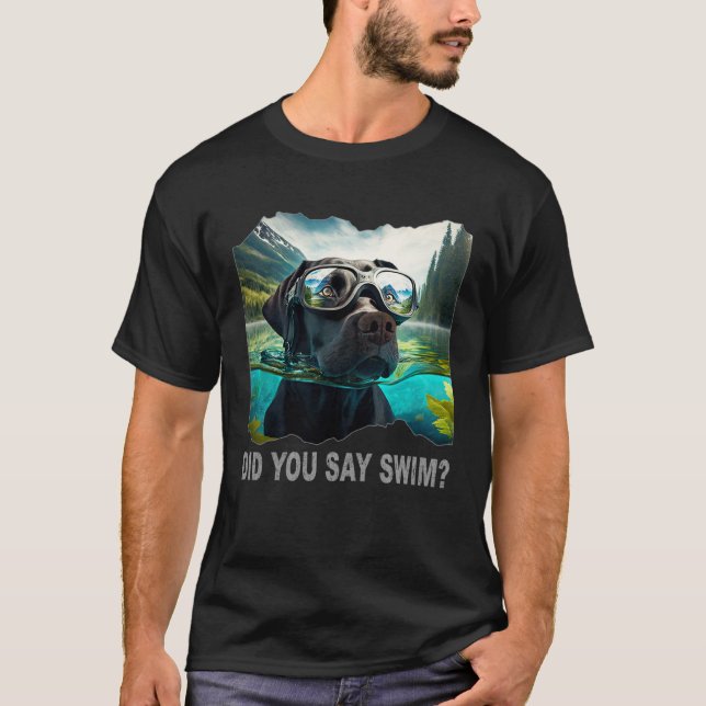 Camiseta Black Lab Did You Say Swim (Anverso)