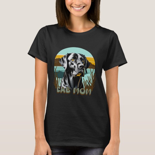 Camiseta Black Lab | Lab Mamá Amante de los Perros (Anverso)