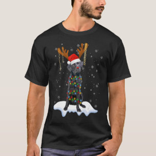 Camiseta Black Lab Labrador Árbol de Navidad Luz Pajama Per