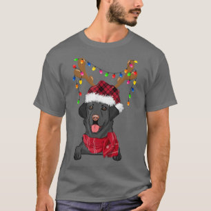 Camiseta Black Lab Labrador Árbol de Navidad Luz Pajama Per