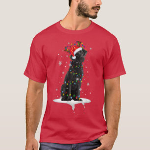 Camiseta Black Lab Labrador Árbol de Navidad Luz Pajama Per
