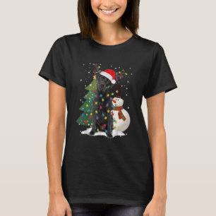Camiseta Black Lab Labrador Árbol de Navidad Luz Pajama Per