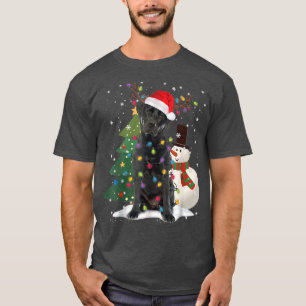 Camiseta Black Lab Labrador Árbol de Navidad Luz Pajama Per