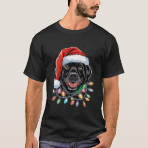 Camiseta Black Lab Labrador Árbol de Navidad Luz Pajama Per