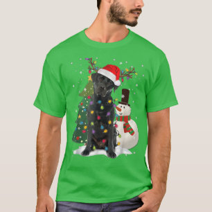 Camiseta Black Lab Labrador Árbol de Navidad Luz Pajama Per