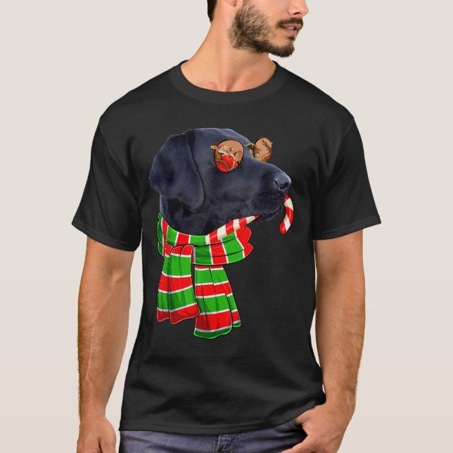 Camiseta Black Lab Labrador Dog Owners Christmas Xmas Holid (Anverso)