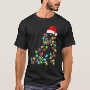 Camiseta Black Lab Navidad Árbol Light Pajama Perro Navidad