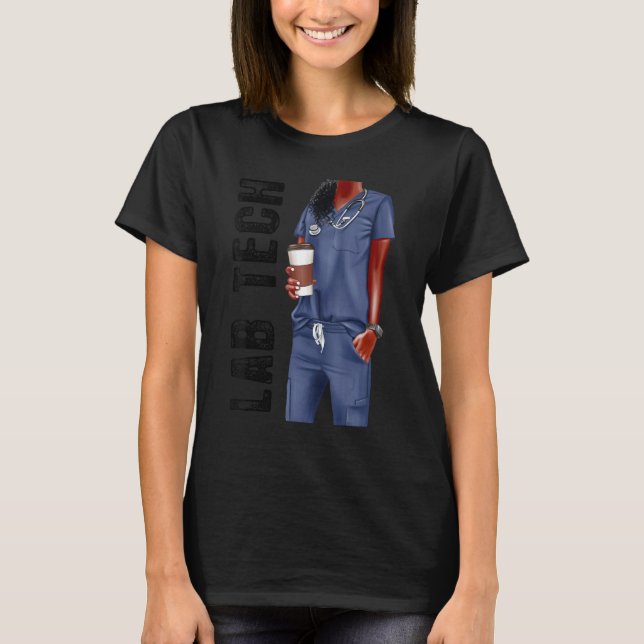 Camiseta Black Lab Tech Afro Love Melanin African American (Anverso)
