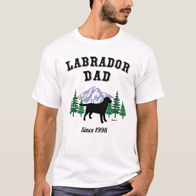 Camiseta Black Labrador Dad Evergreen (Anverso)