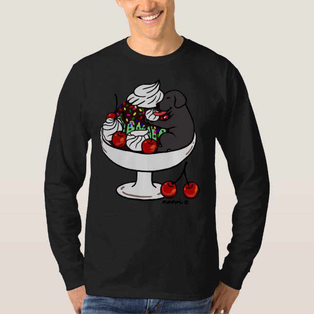 Camiseta Black Labrador Ice Cream Sundae (Anverso)