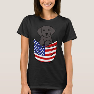 Camiseta Black Labrador Puppy Pocket