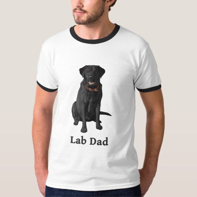 Camiseta Black Labrador Retriever Lab Dad (Anverso)