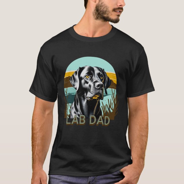 Camiseta Black Labrador Retriever | Papá Lab (Anverso)
