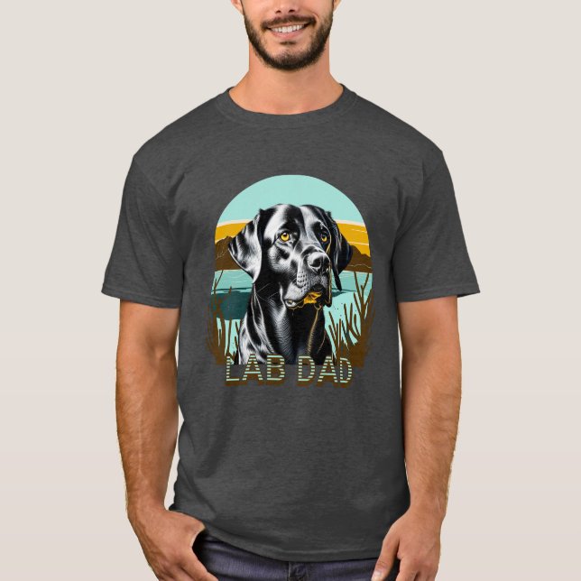 Camiseta Black Labrador Retriever | Papá Lab (Anverso)
