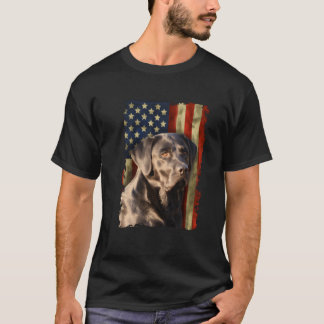 Camiseta Black Labrador Retriever UFlag Black Lab
