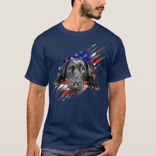 Camiseta Black Labrador USA Bandera Lab Duck Duck Regalo Pá