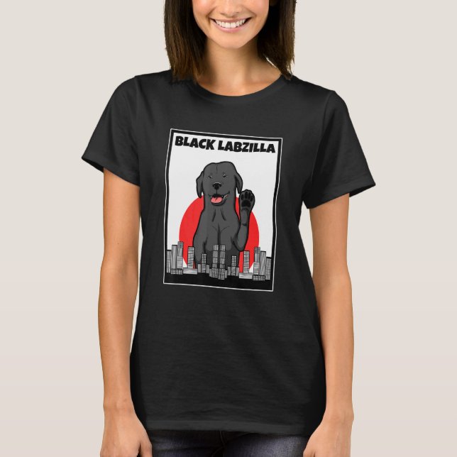Camiseta Black Labzilla Lab Labrador Retriever Perros De Mo (Anverso)