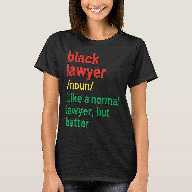 Camiseta Black Lawyer African American Attorney Definition (Anverso)