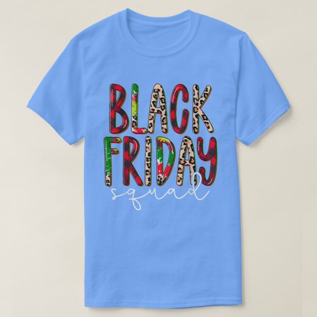 Camiseta Black Leopard Red Plaid Friday Squad, Merry Christ (Diseño del anverso)