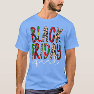 Camiseta Black Leopard Red Plaid Friday Squad, Merry Christ