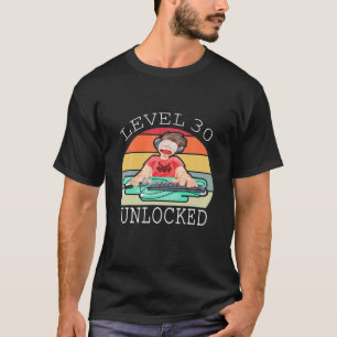 Camiseta Black Level30 masculino Gracioso videojugador 30T
