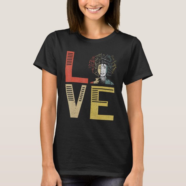 Camiseta Black Love Afrocentric Black History Month Black P (Anverso)
